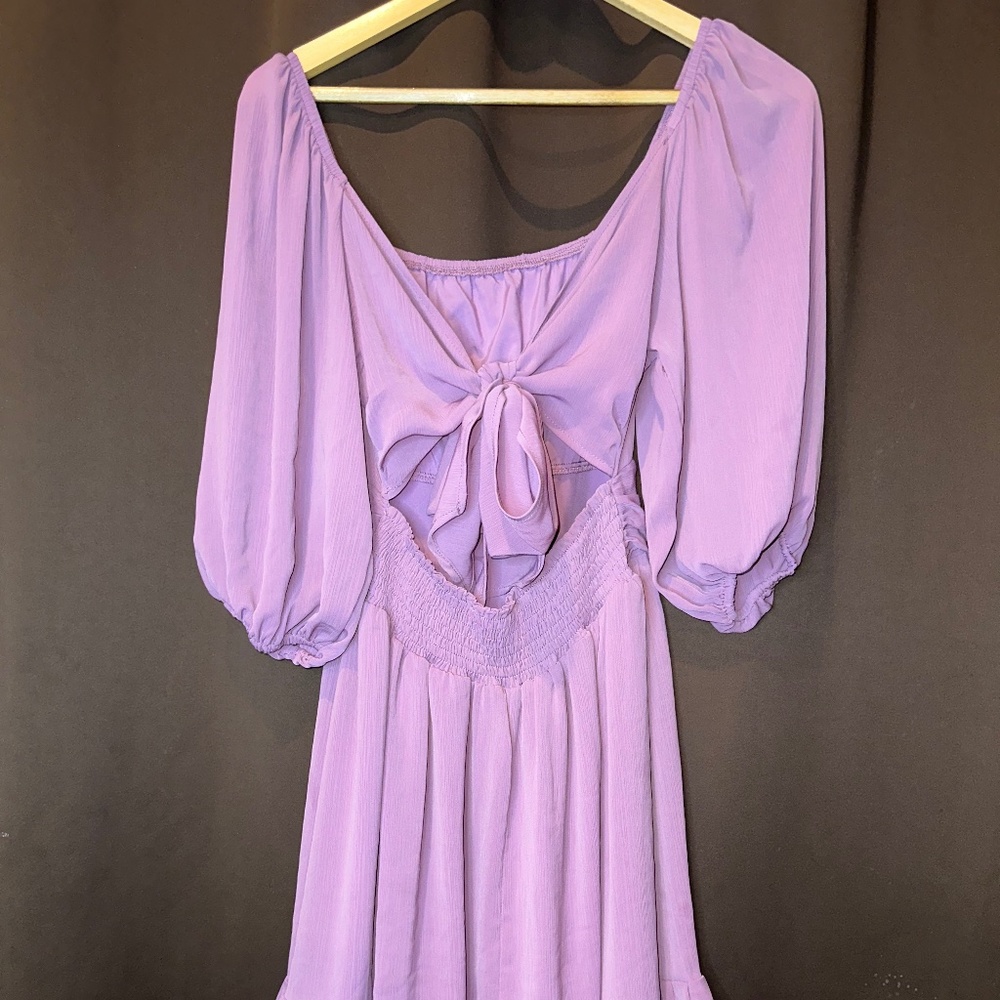 Purple Backless dress